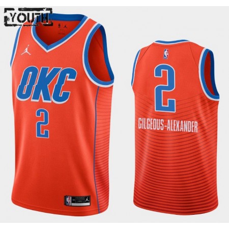 Maillot Basket Oklahoma City Thunder Shai Gilgeous-Alexander 2 2020-21 Jordan Brand Statement Edition Swingman - Enfant